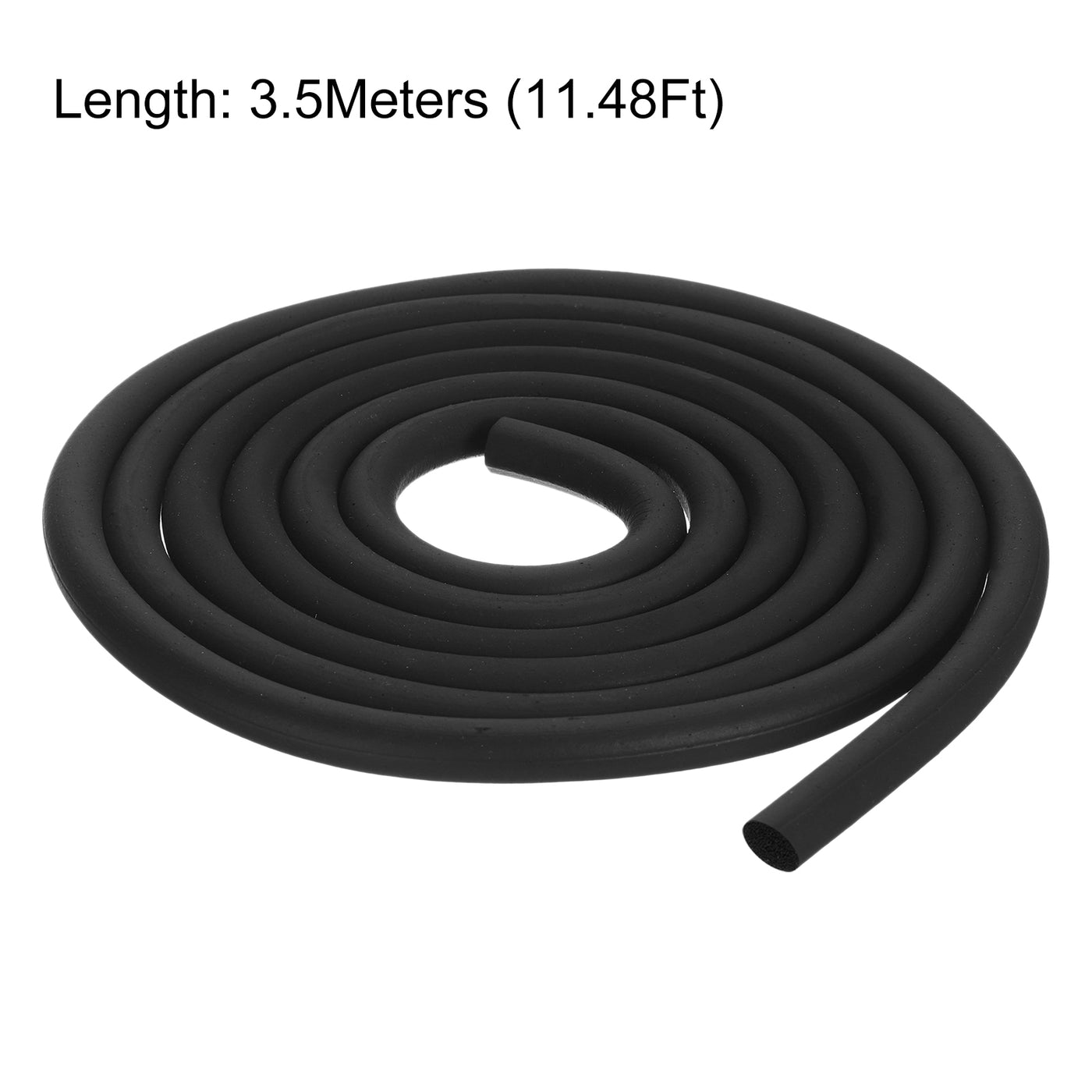 uxcell Uxcell Foam Rubber Weather Seal Strip, 10mm Diameter 3.5 Meters Long for DIY Gasket