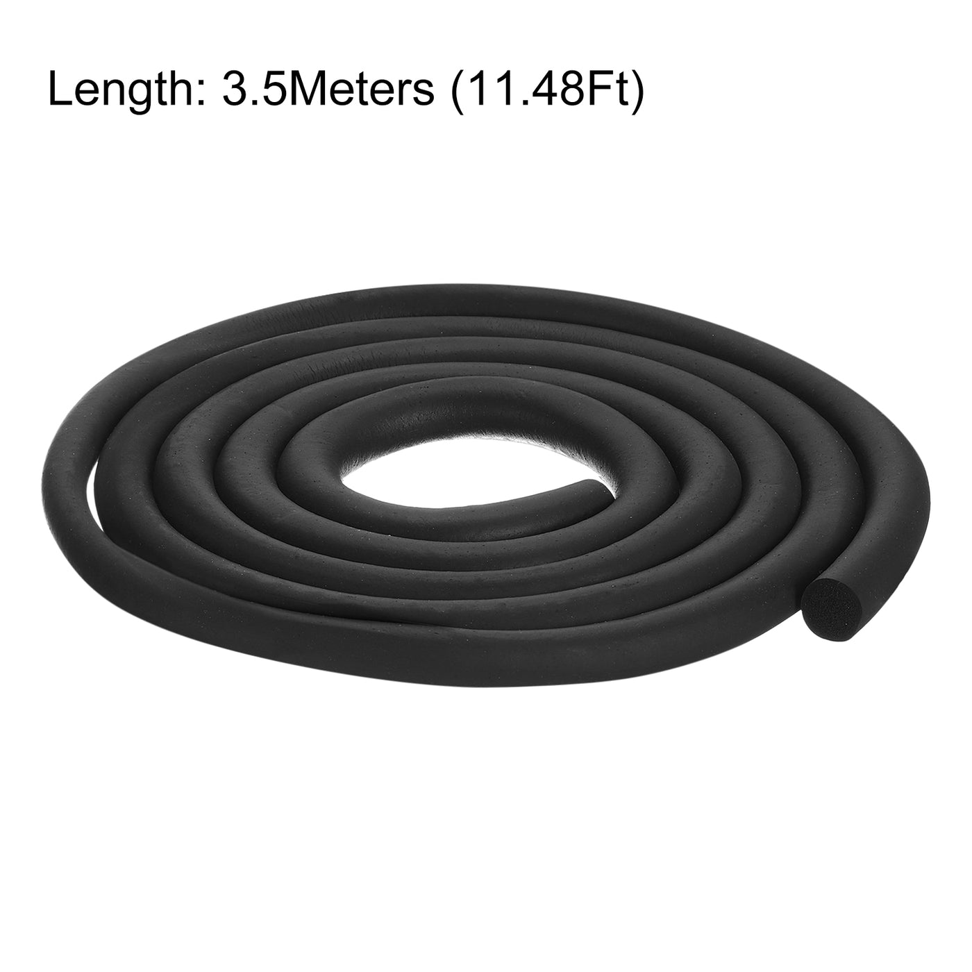 uxcell Uxcell Foam Rubber Weather Seal Strip, 18mm Diameter 3.5 Meters Long for DIY Gasket