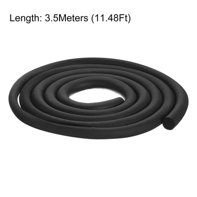 Harfington Uxcell Foam Rubber Weather Seal Strip, 18mm Diameter 3.5 Meters Long for DIY Gasket