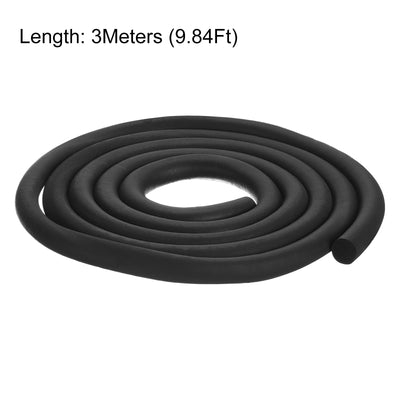 Harfington Uxcell Foam Rubber Weather Seal Strip, 19mm Diameter 3 Meters Long for DIY Gasket