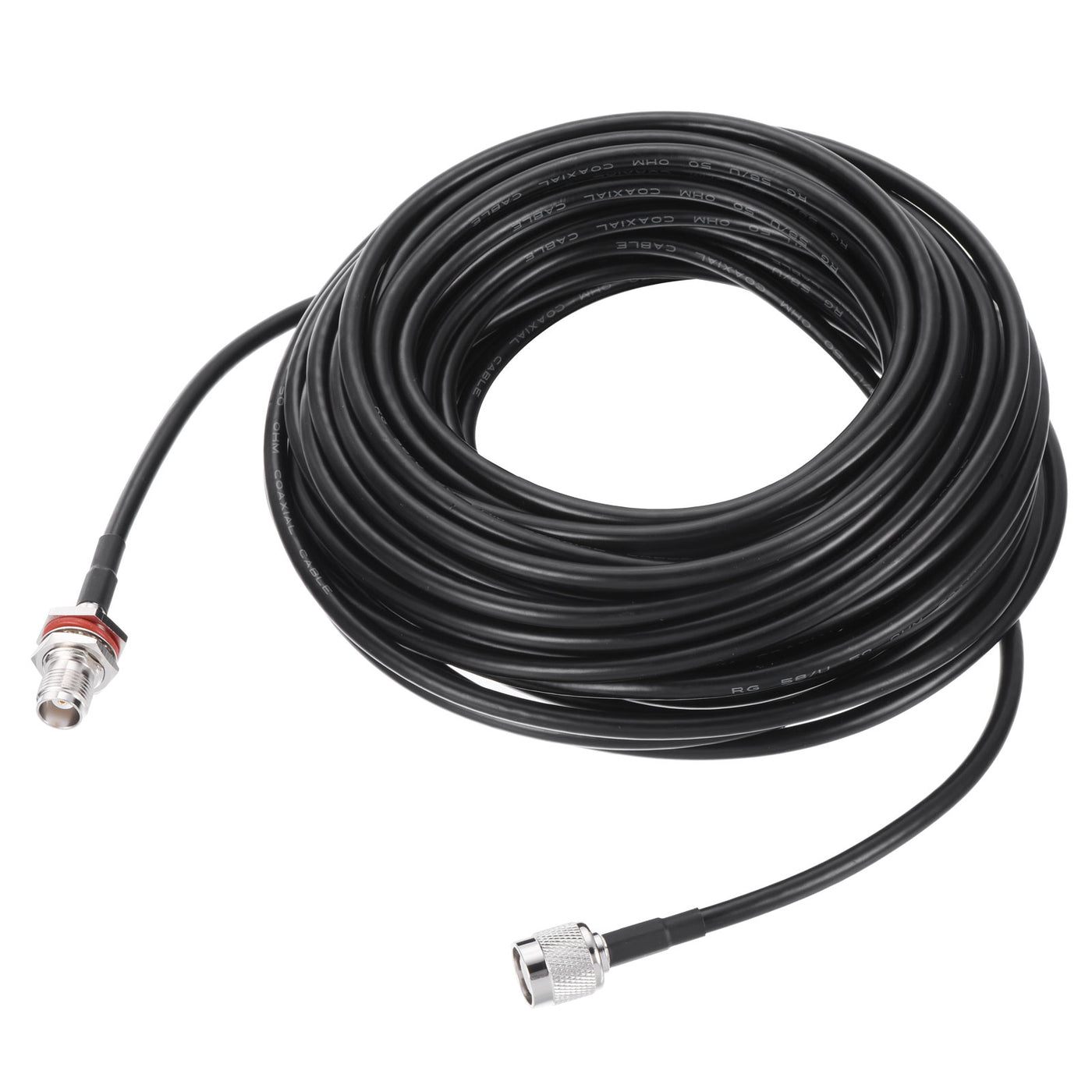 uxcell Uxcell RG58 RF Coaxial Cable TNC Male to TNC Female Pigtail Jumper Cable 49.2 Feet