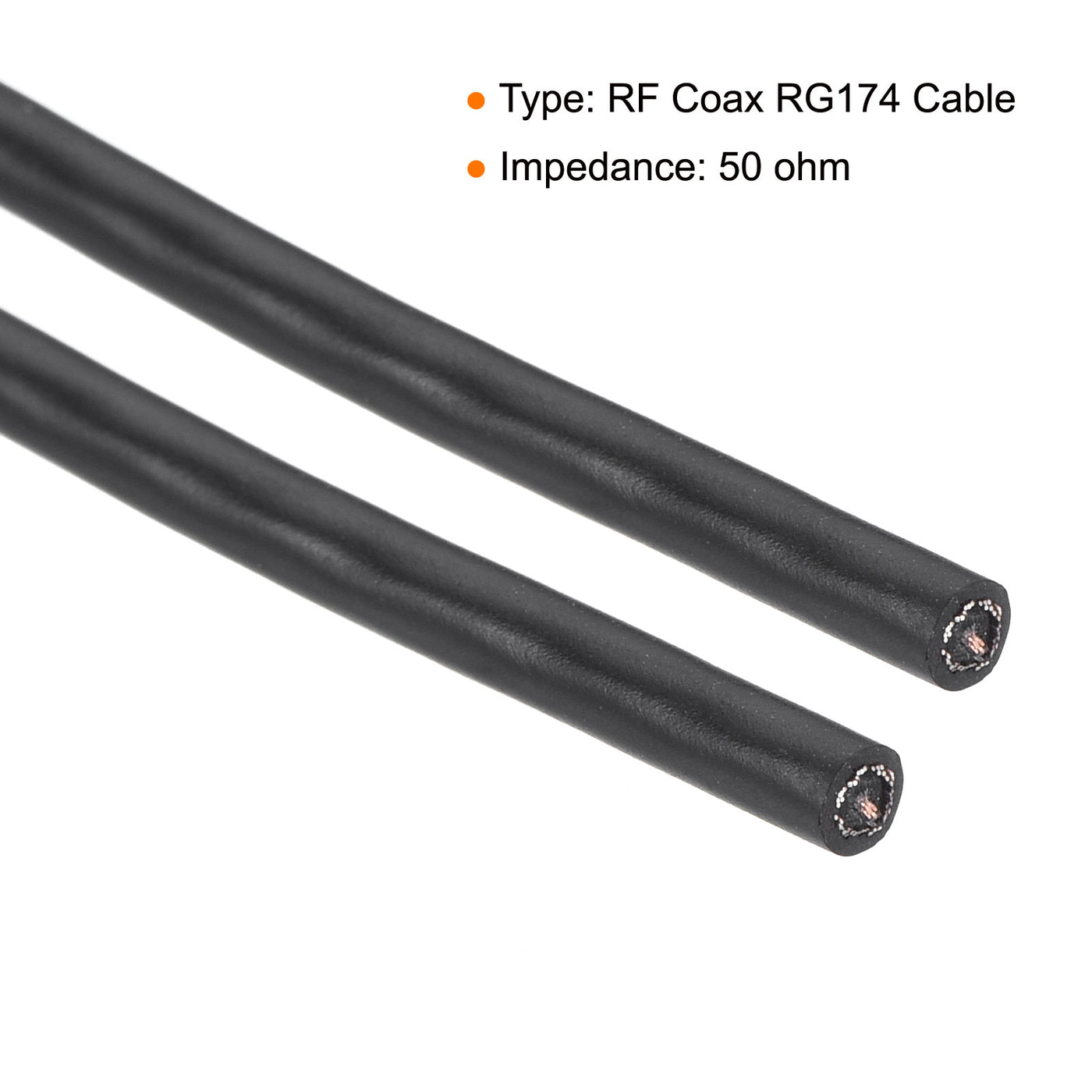 uxcell Uxcell RF Coaxial Cable RG174 Antenna Extension Cable 50 Ohm - 29.5 Feet