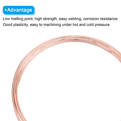 Harfington Copper Tube Refrigeration Tubing 5/32" OD x 1/8" ID x 13.1Ft Seamless Round Pipe Coil for Refrigerator, Freezer, Air Conditioner