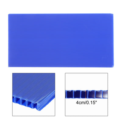 Harfington Uxcell Corrugated Plastic Sheets,4mm Blue Blank Yard Lawn Signs,12Inch x 6Inch 5pcs