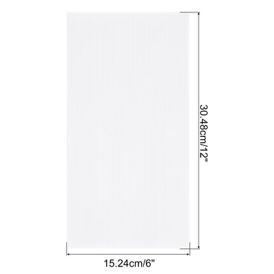 Harfington Uxcell Corrugated Plastic Sheets,4mm White Blank Yard Lawn Signs,12Inch x 6Inch 5pcs