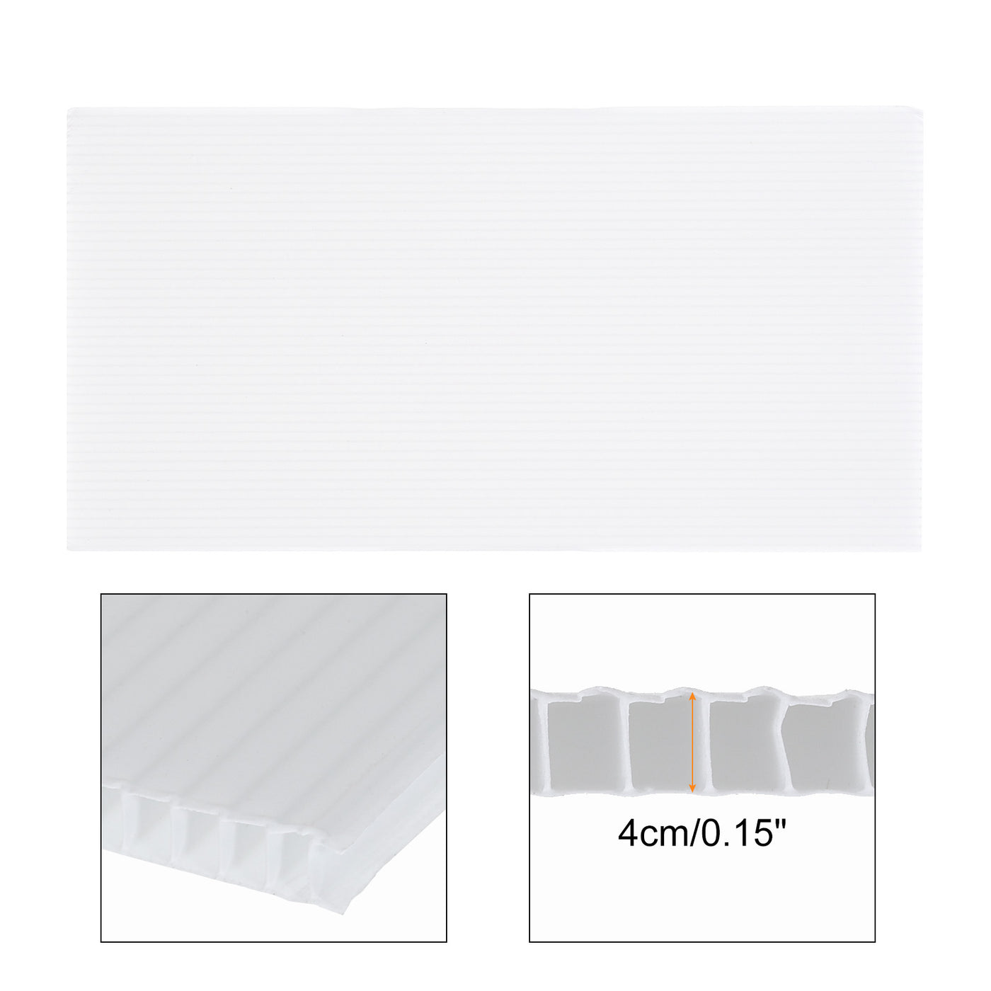 uxcell Uxcell Corrugated Plastic Sheets,4mm White Blank Yard Lawn Signs,12Inch x 6Inch 5pcs