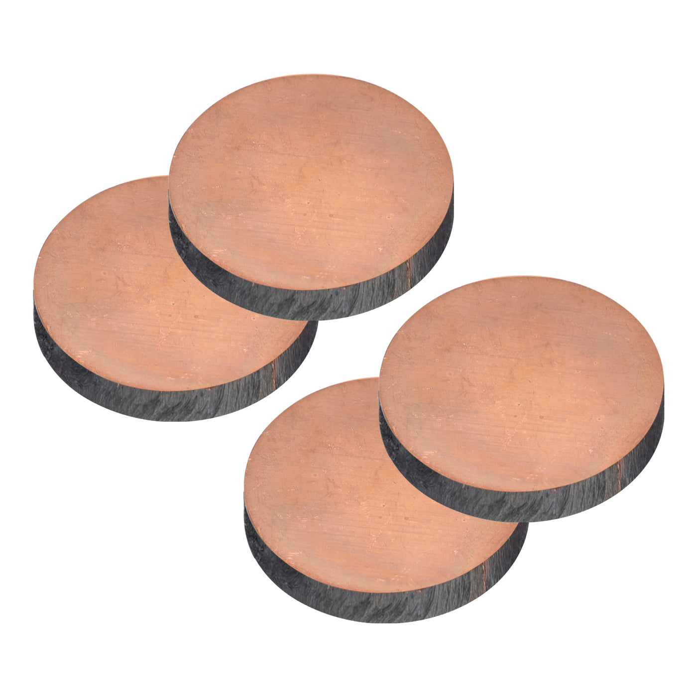 uxcell Uxcell Pure Copper Sheet, 4pcs 5/8" x 0.2" 4 Gauge T2 Copper Metal Round Plate