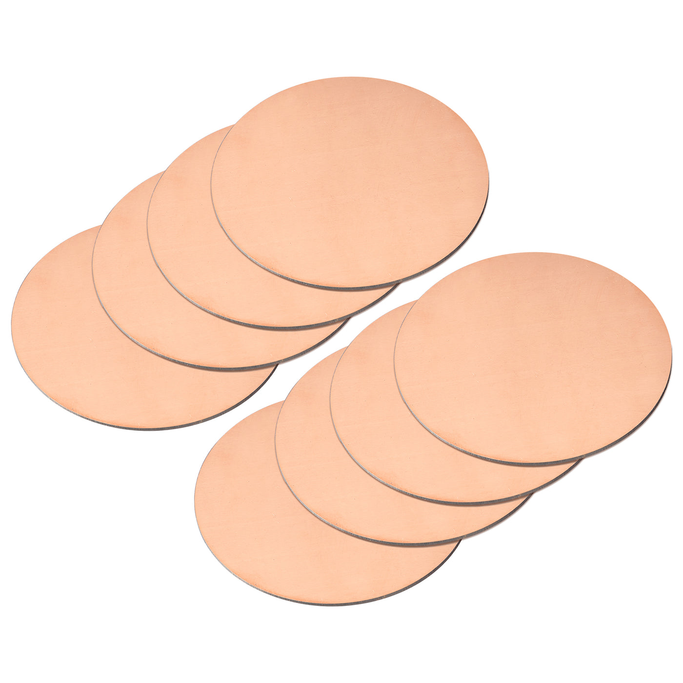 uxcell Uxcell Pure Copper Sheet, 8pcs 1 3/16" x 0.04" 18 Gauge T2 Copper Metal Round Plate