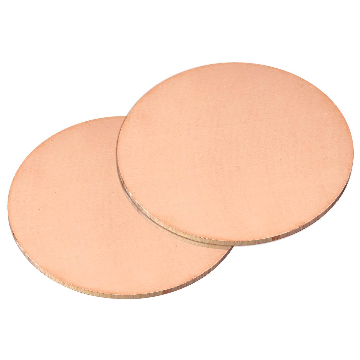 uxcell Uxcell Pure Copper Sheet, 2pcs 2 9/16" x 0.08" 12 Gauge T2 Copper Metal Round Plate