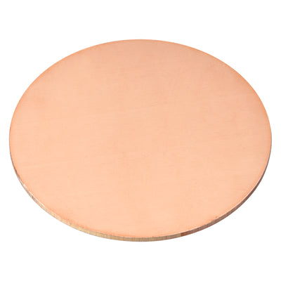 Harfington Uxcell Pure Copper Sheet, 4" x 0.12" 9 Gauge T2 Copper Metal Round Plate