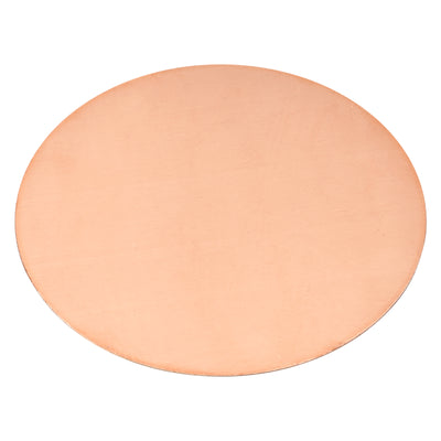 uxcell Uxcell Pure Copper Sheet, 6" x 0.04" 18 Gauge T2 Copper Metal Round Plate