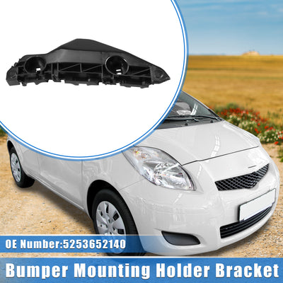 Harfington Bumper Mounting Support Bracket Compatible for Toyota Yaris 2007-2012, Left Bumper Retainer Plastic Black