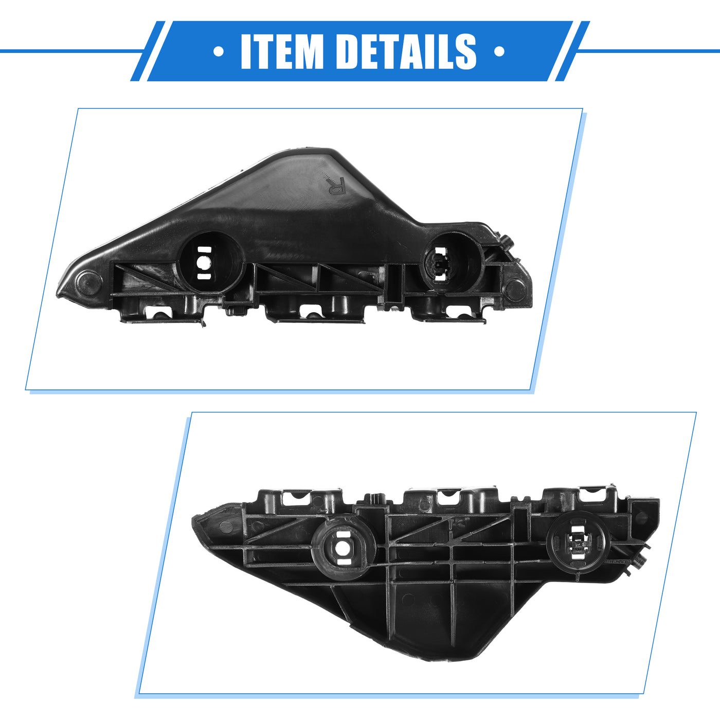 VekAuto Bumper Mounting Support Bracket Compatible for Toyota Yaris 2007-2012, Right Bumper Retainer Plastic Black