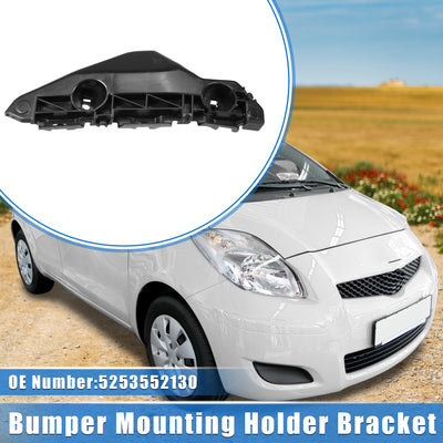 Harfington Bumper Mounting Support Bracket Compatible for Toyota Yaris 2007-2012, Right Bumper Retainer Plastic Black