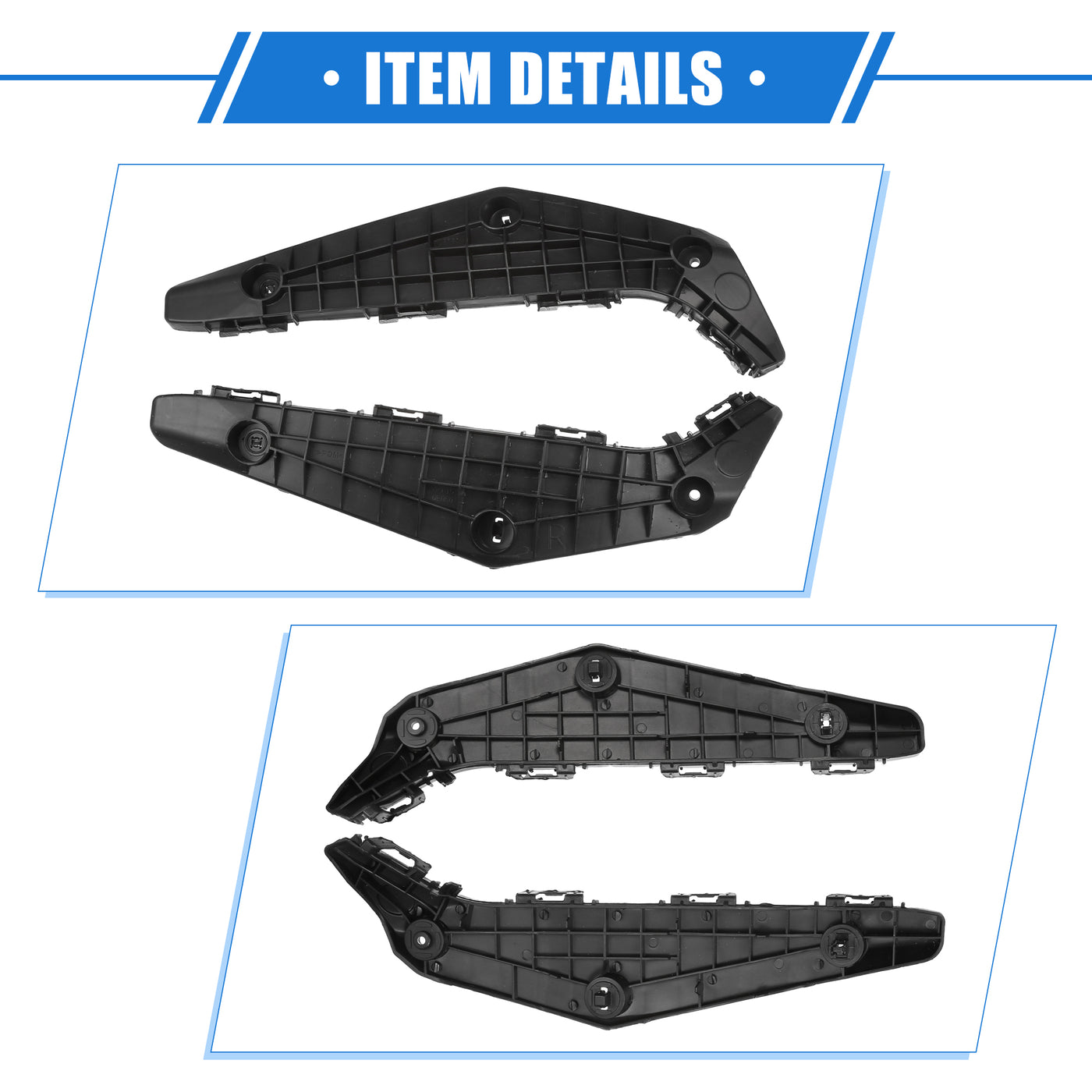 VekAuto 1 Pair Bumper Mounting Support Bracket Compatible for Toyota Highlander 2011-2013, Left Right Bumper Retainer Set Plastic Black