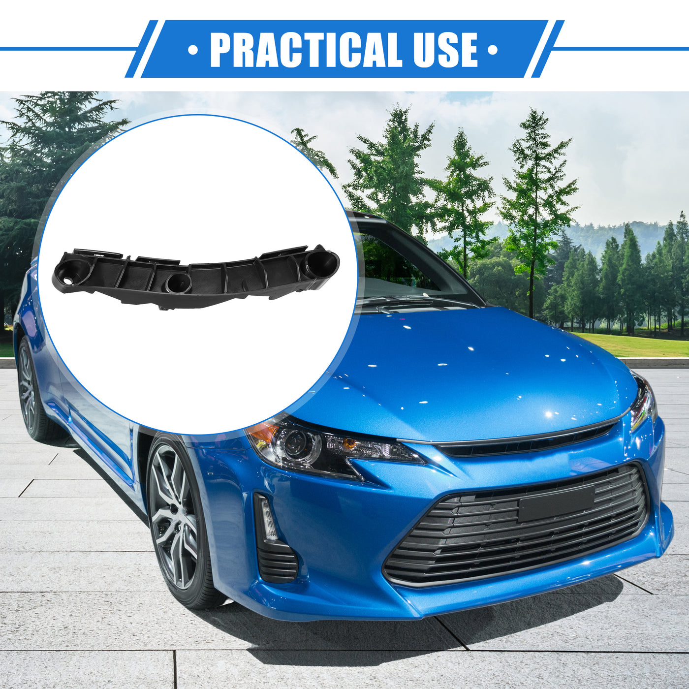 VekAuto Bumper Mounting Support Bracket Compatible for Scion TC 2005-2010, Left Bumper Retainer Plastic Black