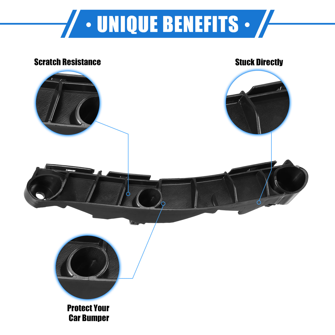 VekAuto Bumper Mounting Support Bracket Compatible for Scion TC 2005-2010, Left Bumper Retainer Plastic Black