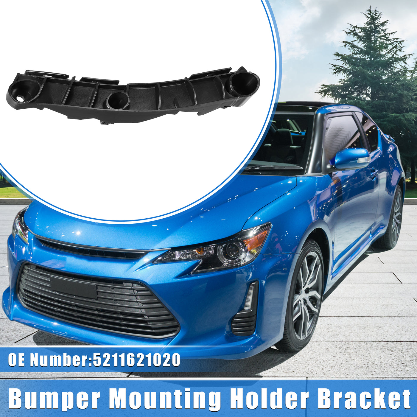 VekAuto Bumper Mounting Support Bracket Compatible for Scion TC 2005-2010, Left Bumper Retainer Plastic Black