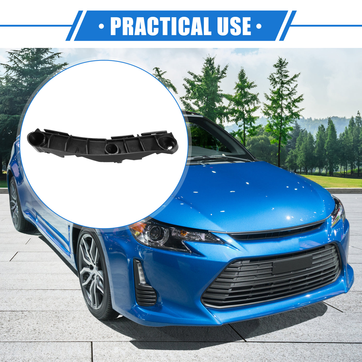 VekAuto Bumper Mounting Support Bracket Compatible for Scion TC 2005-2010, Right Bumper Retainer Plastic Black