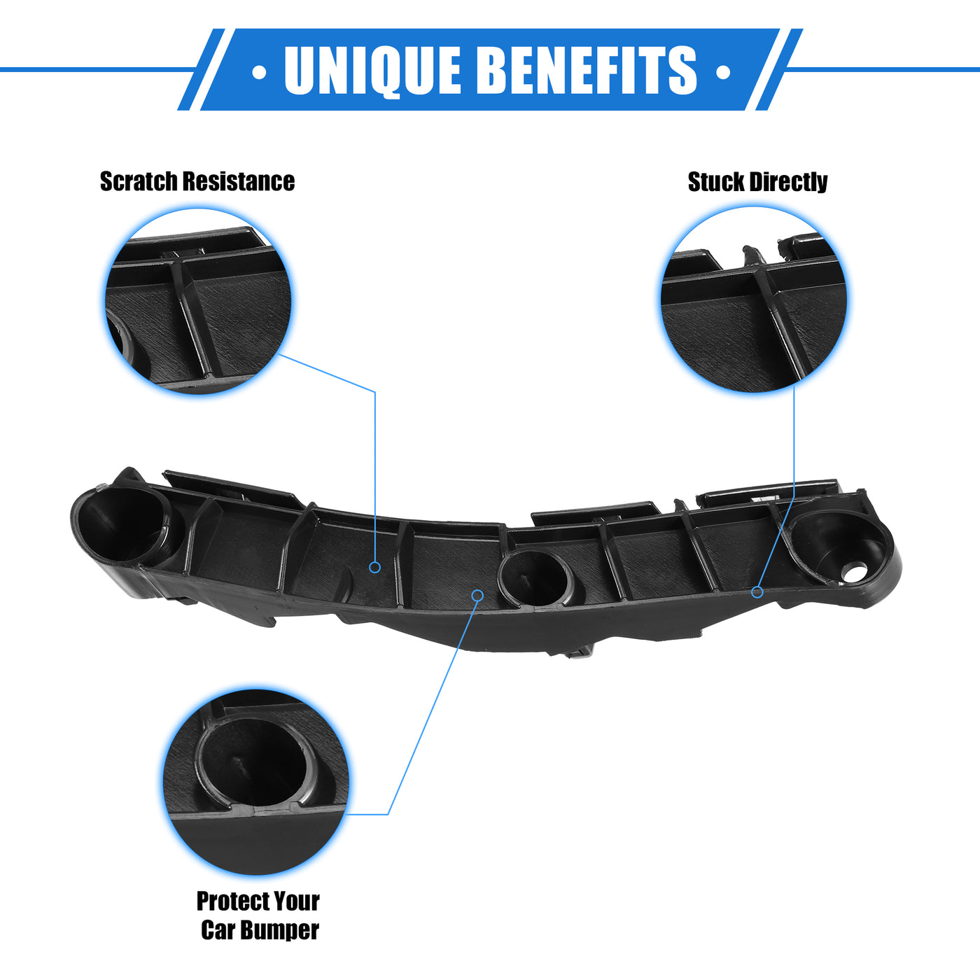 VekAuto Bumper Mounting Support Bracket Compatible for Scion TC 2005-2010, Right Bumper Retainer Plastic Black