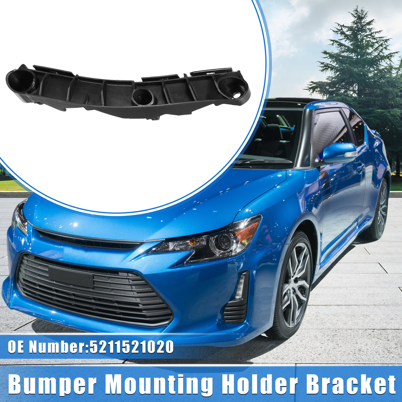 VekAuto Bumper Mounting Support Bracket Compatible for Scion TC 2005-2010, Right Bumper Retainer Plastic Black