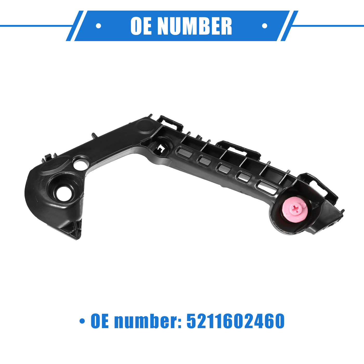 VekAuto Bumper Mounting Support Bracket Compatible for Toyota Corolla 2019-2021, Left Bumper Retainer Plastic Black