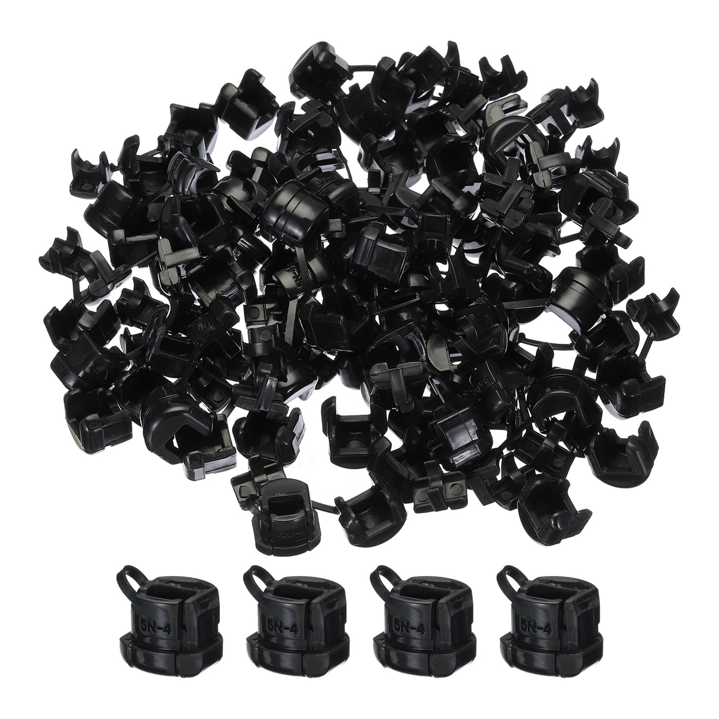 Harfington 60pcs 4-5mm Strain Relief Cord Connector Cable Bushing Boot Sleeve for Electric Cable Cord Insulation Protection, 5N-4