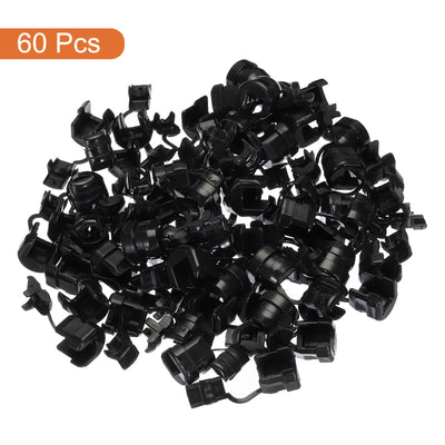 Harfington 60pcs 6.5-7.5mm Strain Relief Cord Connector Cable Bushing Boot Sleeve for Electric Cable Cord Insulation Protection, 6P3-4