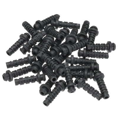 Harfington 30pcs 3mm Strain Relief Cord Connector Cable Bushing Boot Sleeve for Electric Cable Cord Insulation Protection