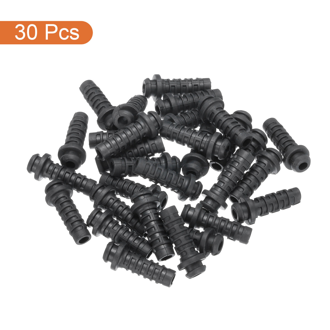 Harfington 30pcs 4mm Strain Relief Cord Connector Cable Bushing Boot Sleeve for Electric Cable Cord Insulation Protection