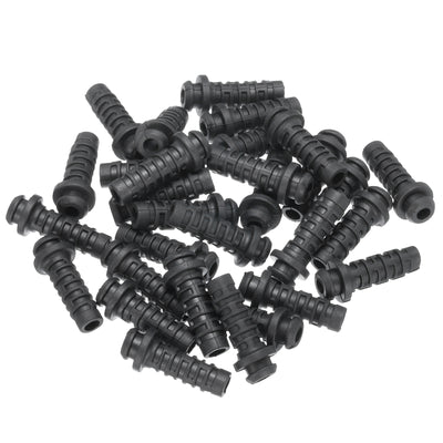 Harfington 30pcs 4mm Strain Relief Cord Connector Cable Bushing Boot Sleeve for Electric Cable Cord Insulation Protection