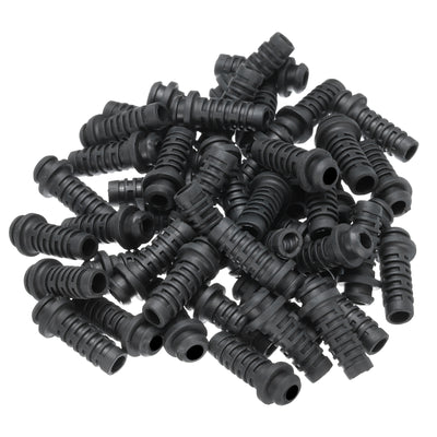 Harfington 30pcs 6mm Strain Relief Cord Connector Cable Bushing Boot Sleeve for Electric Cable Cord Insulation Protection