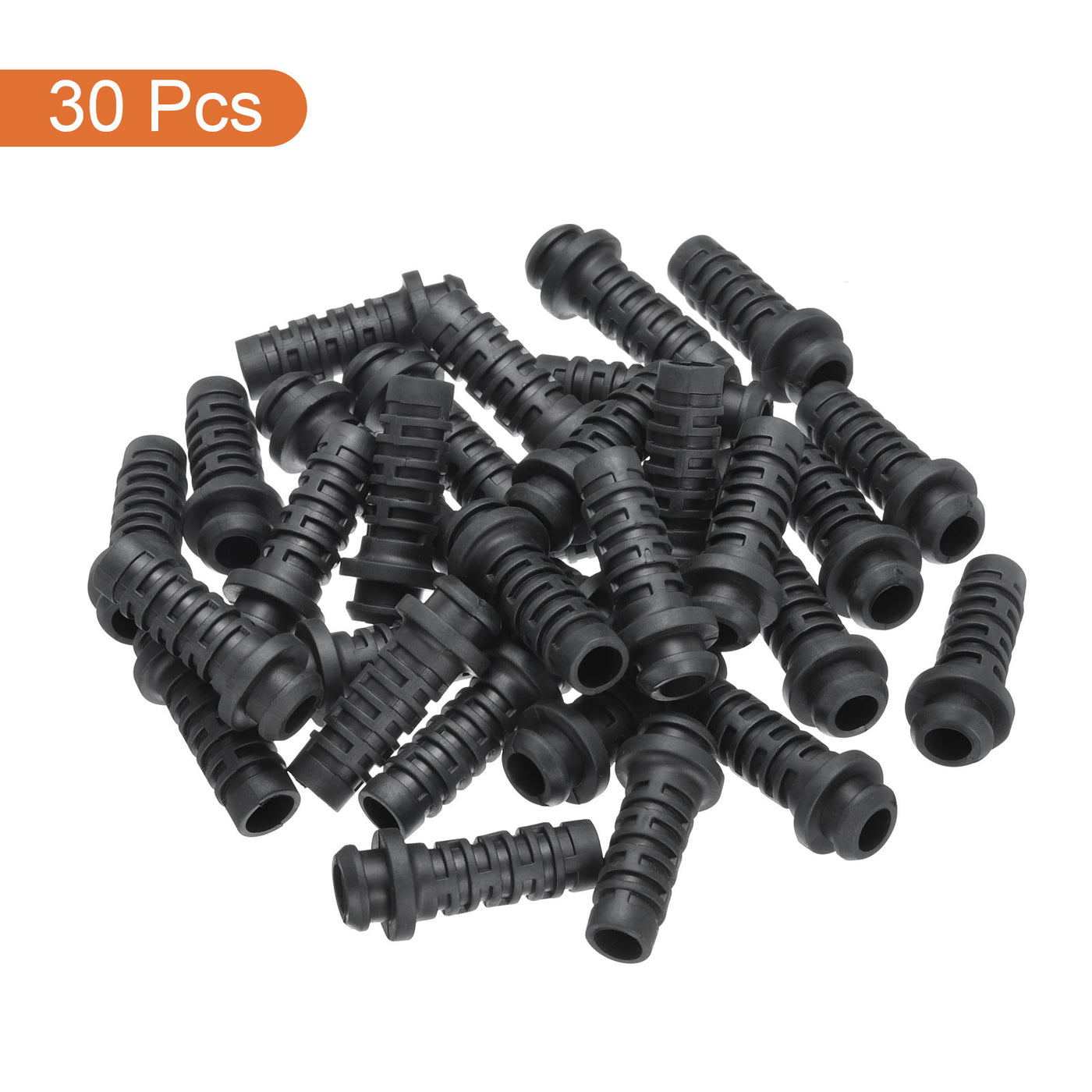 Harfington 30pcs 8mm Strain Relief Cord Connector Cable Bushing Boot Sleeve for Electric Cable Cord Insulation Protection