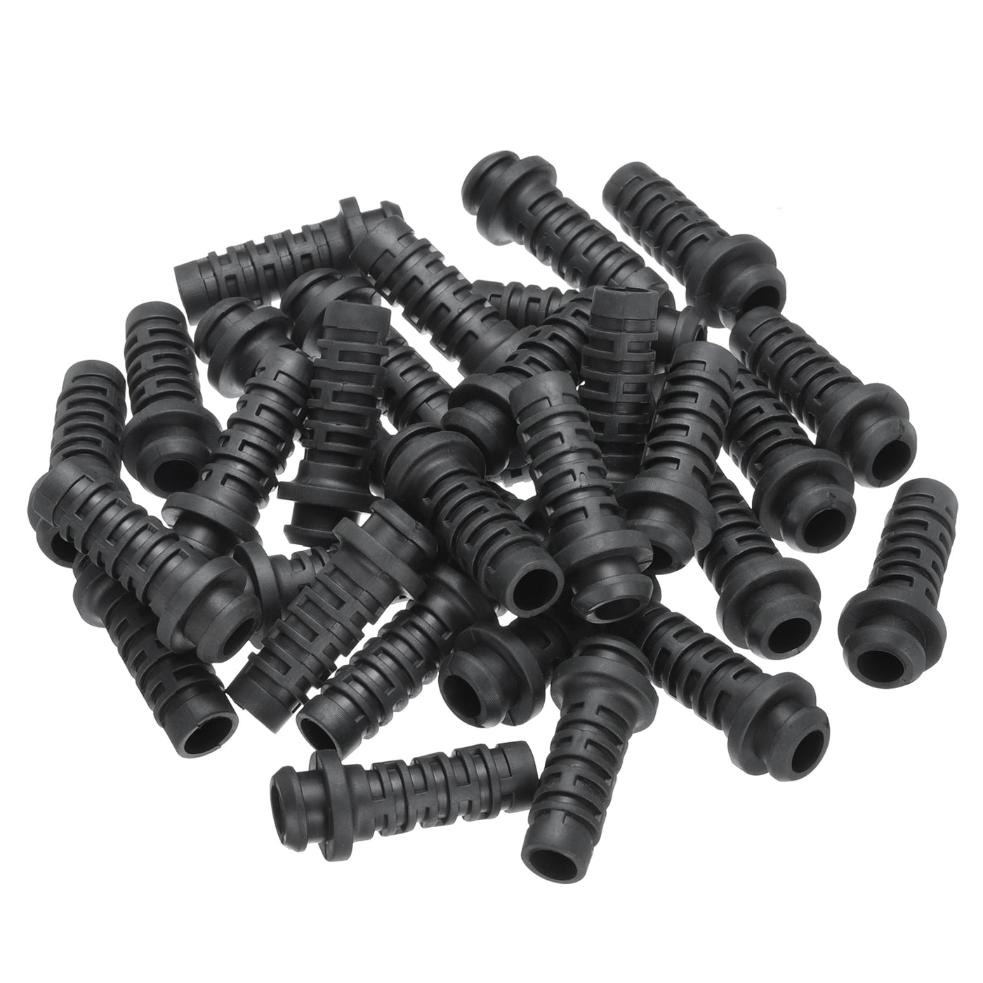 Harfington 30pcs 8mm Strain Relief Cord Connector Cable Bushing Boot Sleeve for Electric Cable Cord Insulation Protection