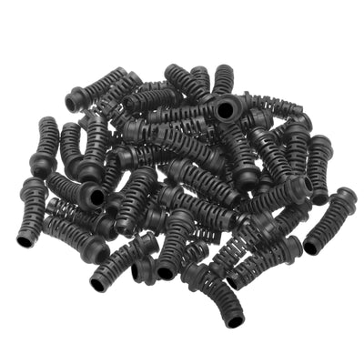 Harfington 30pcs 6mm Strain Relief Cord Connector Cable Bushing Boot Sleeve Flexible Spiral for Electric Cable Cord Insulation Protection