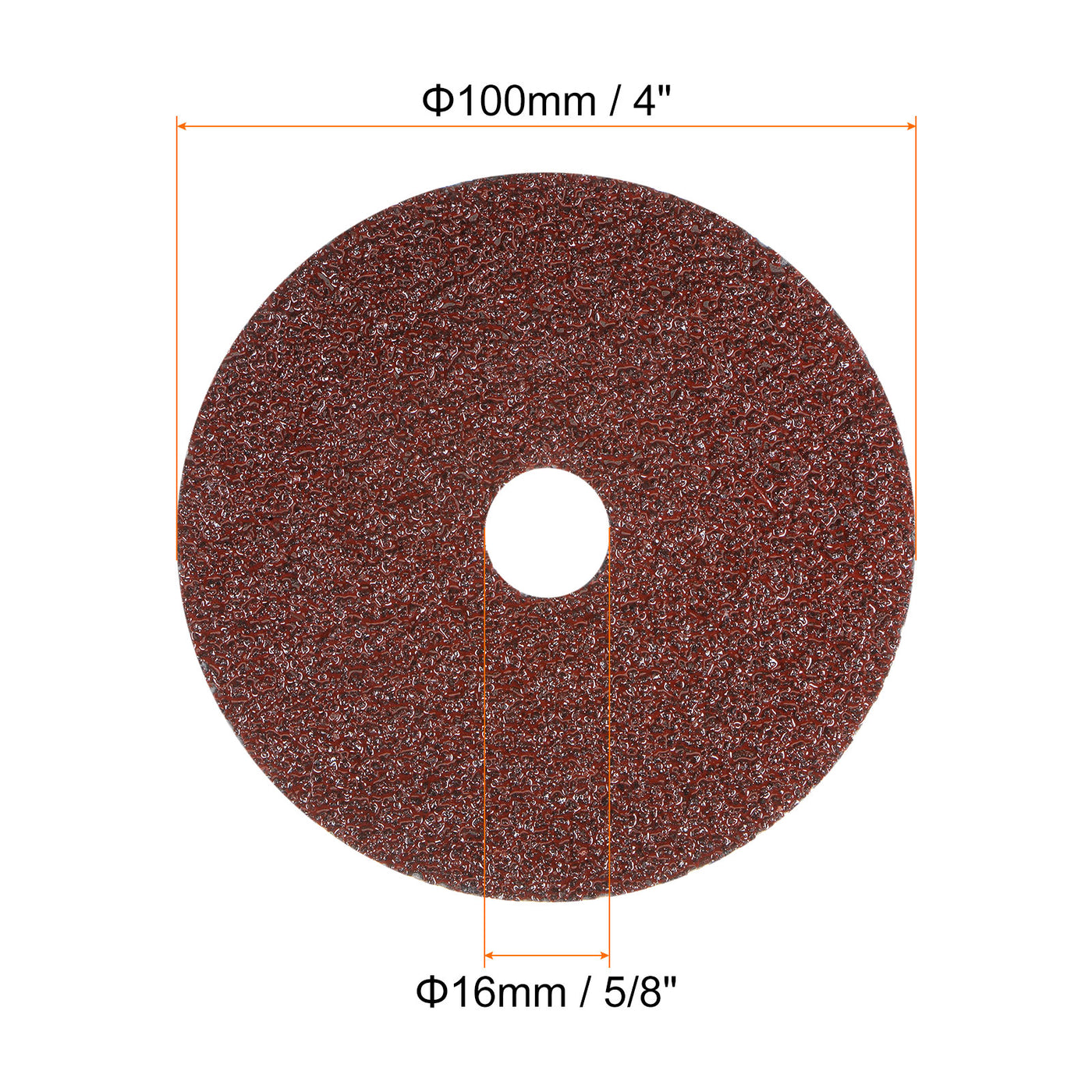 Harfington 25pcs 24 Grit Aluminum Oxide Resin Fiber Discs 4"x5/8" Abrasive Discs