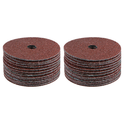 Harfington 50pcs 24 Grit Aluminum Oxide Resin Fiber Discs 4"x5/8" Abrasive Discs