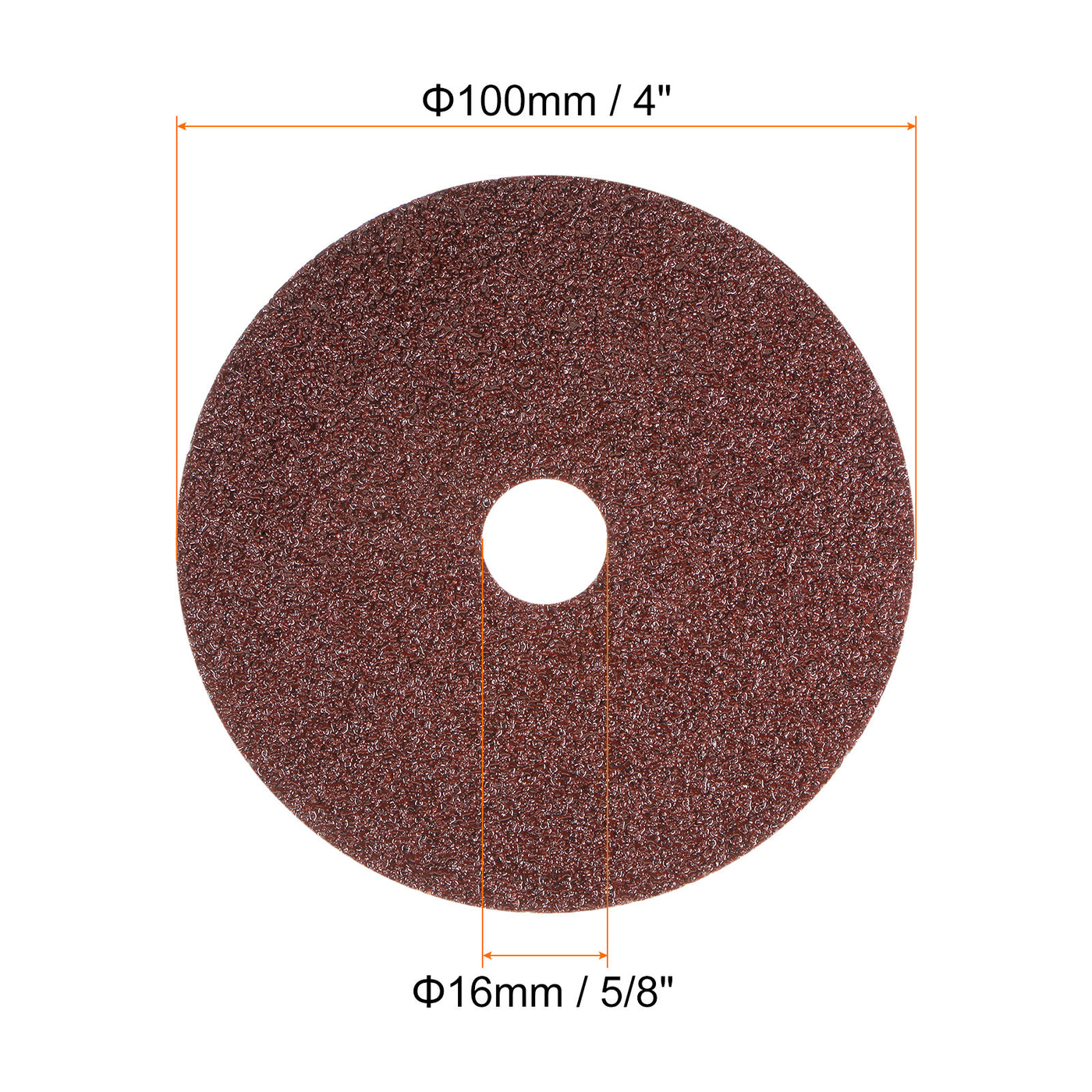 Harfington 25pcs 40 Grit Aluminum Oxide Resin Fiber Discs 4"x5/8" Abrasive Discs