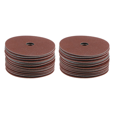 Harfington 50pcs 100 Grit Aluminum Oxide Resin Fiber Discs 4"x5/8" Abrasive Discs