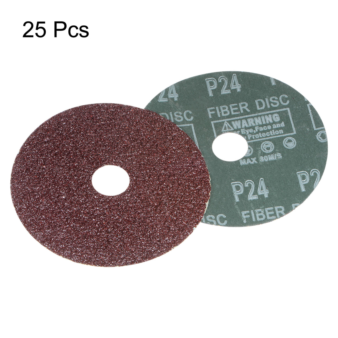 Harfington 25pcs 24 Grit Aluminum Oxide Resin Fiber Discs 5"x7/8" Abrasive Discs