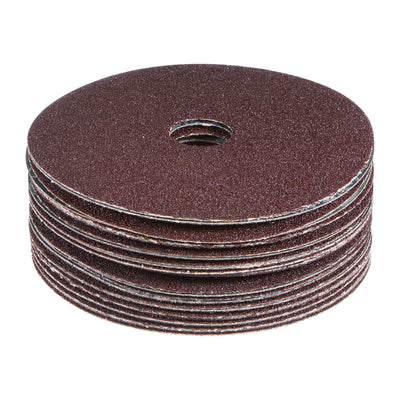 Harfington 25pcs 60 Grit Aluminum Oxide Resin Fiber Discs 5"x7/8" Abrasive Discs