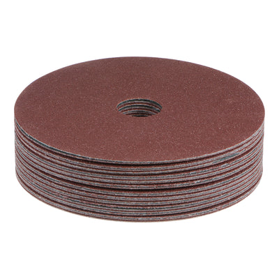 Harfington 25pcs 120 Grit Aluminum Oxide Resin Fiber Discs 5"x7/8" Abrasive Discs