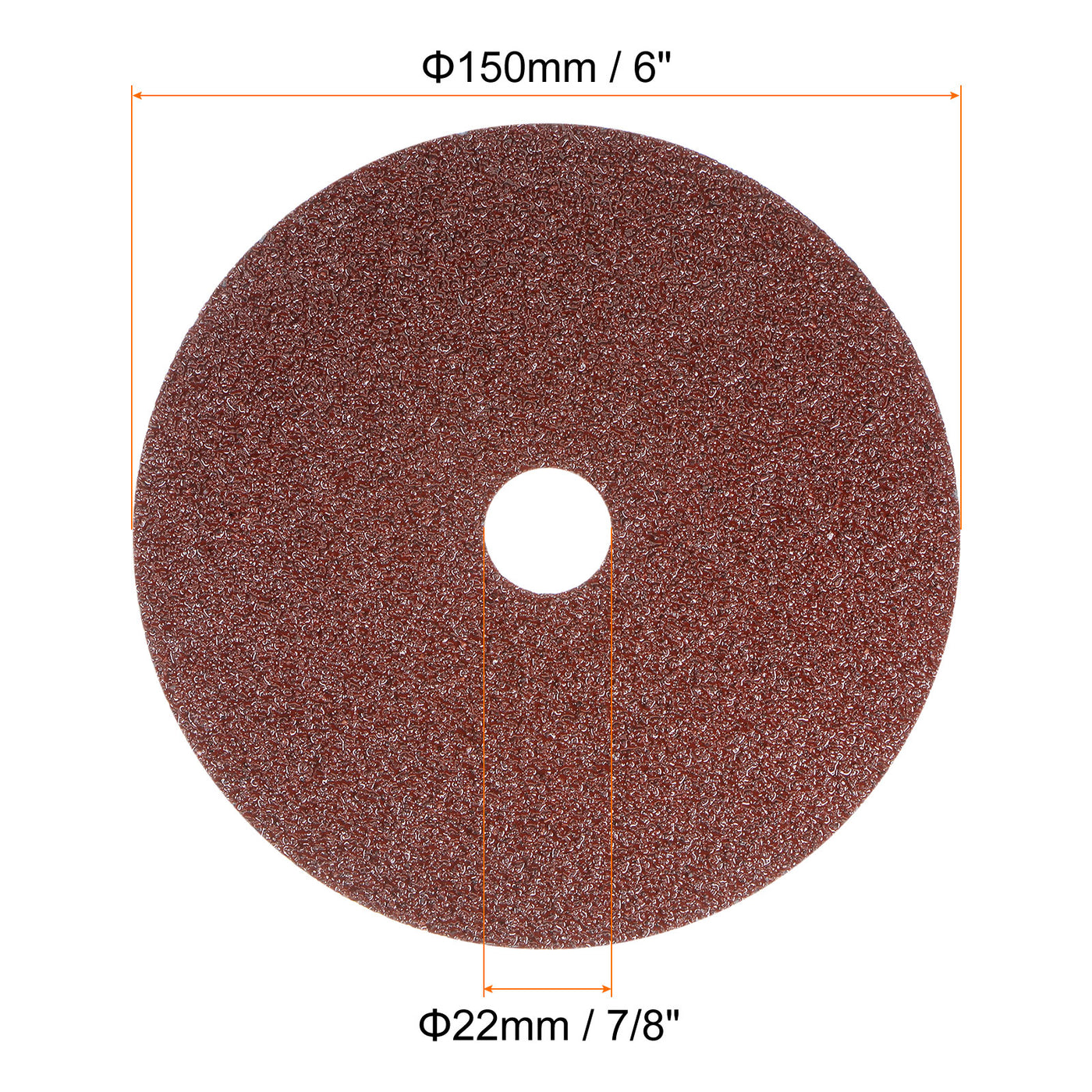 Harfington 25pcs 24 Grit Aluminum Oxide Resin Fiber Discs 6"x7/8" Abrasive Discs