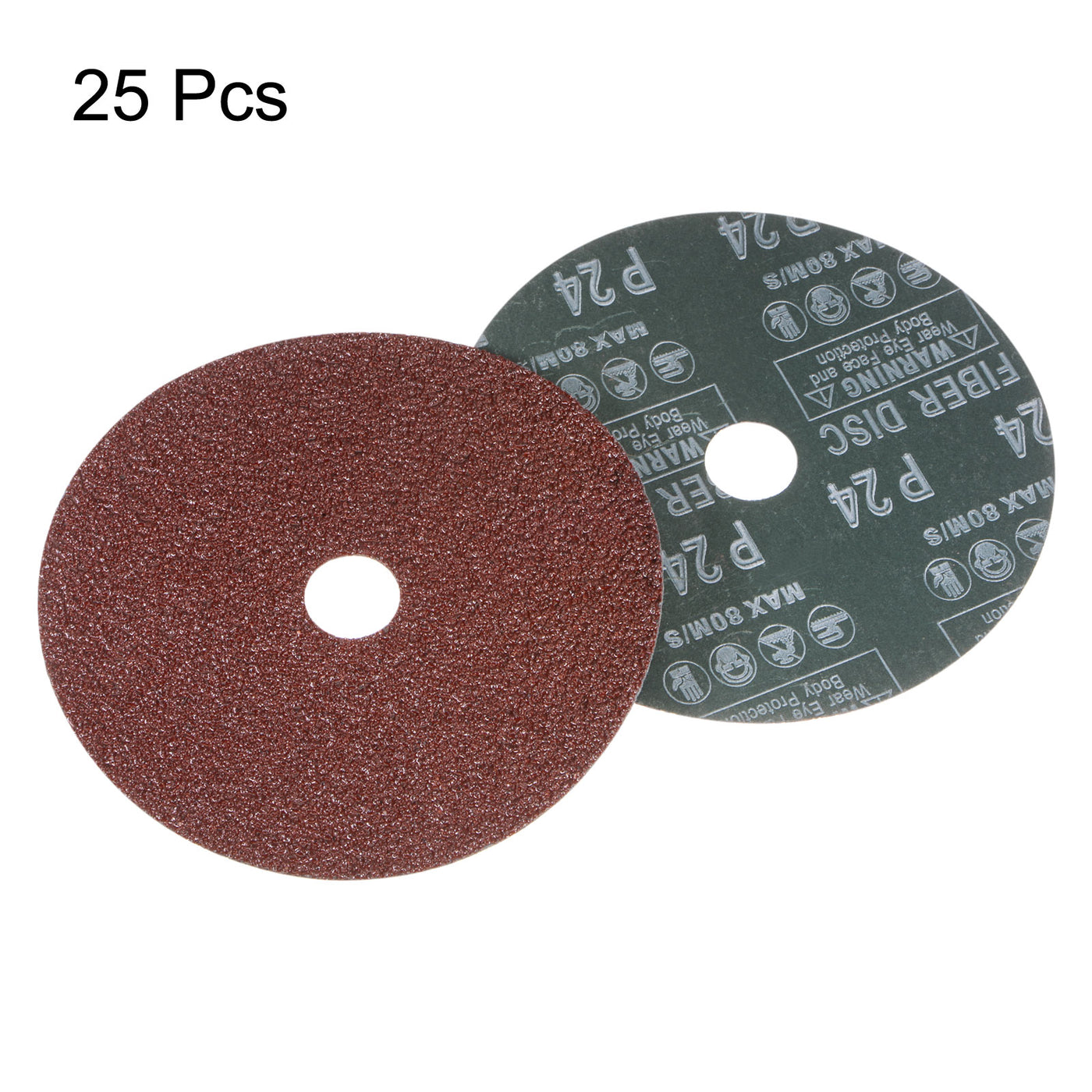 Harfington 25pcs 24 Grit Aluminum Oxide Resin Fiber Discs 6"x7/8" Abrasive Discs