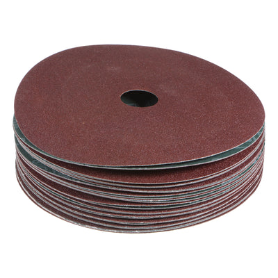 Harfington 25pcs 100 Grit Aluminum Oxide Resin Fiber Discs 6"x7/8" Abrasive Discs