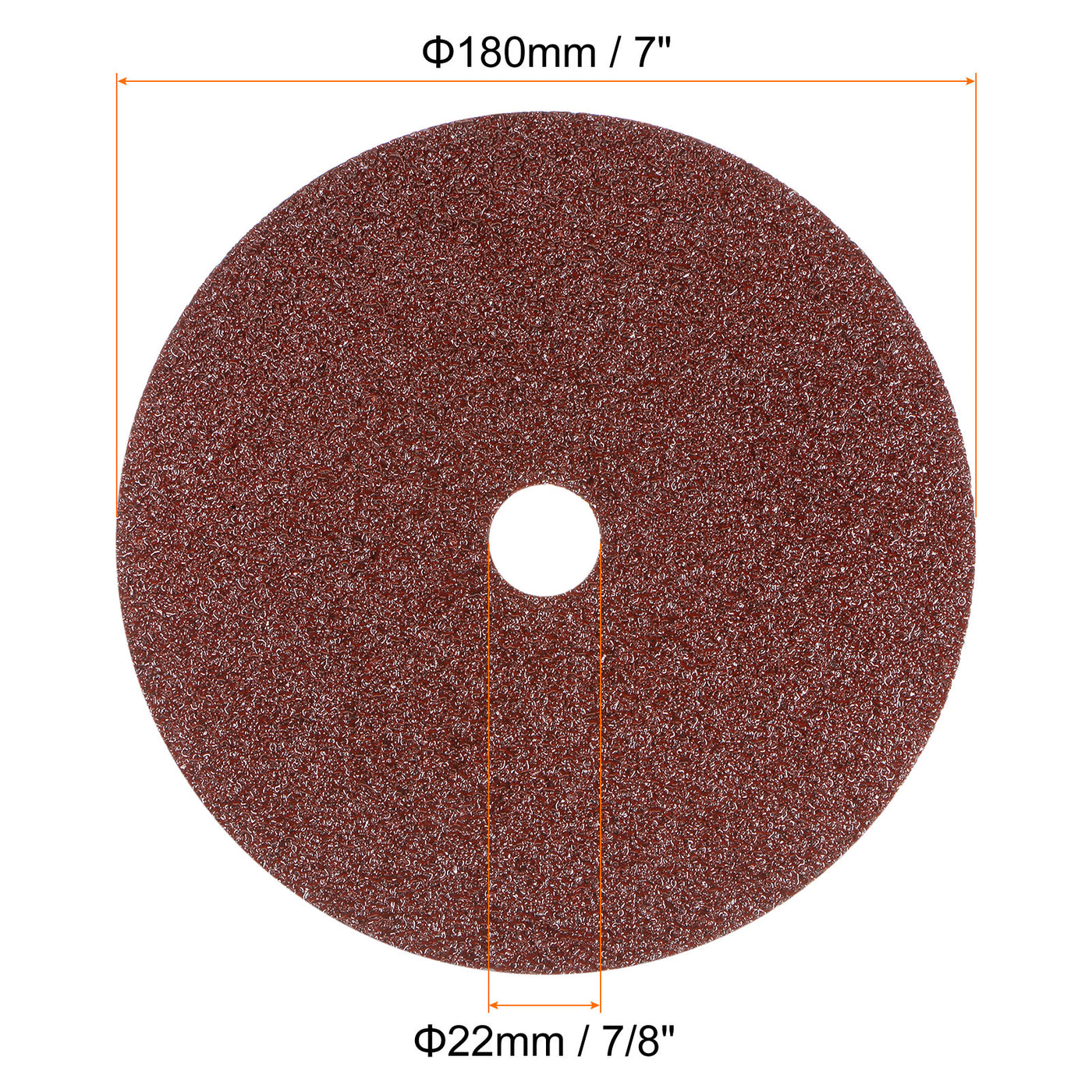 Harfington 25pcs 24 Grit Aluminum Oxide Resin Fiber Discs 7"x7/8" Abrasive Discs