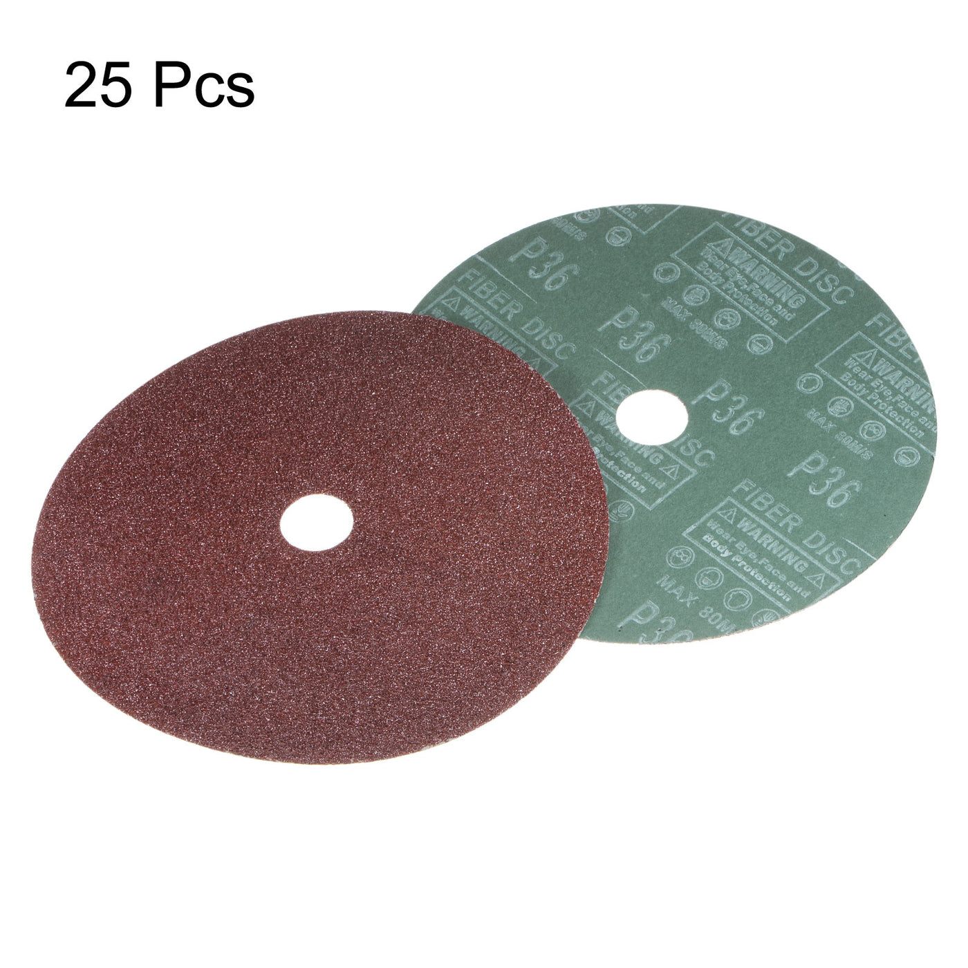 Harfington 25pcs 36 Grit Aluminum Oxide Resin Fiber Discs 7"x7/8" Abrasive Discs