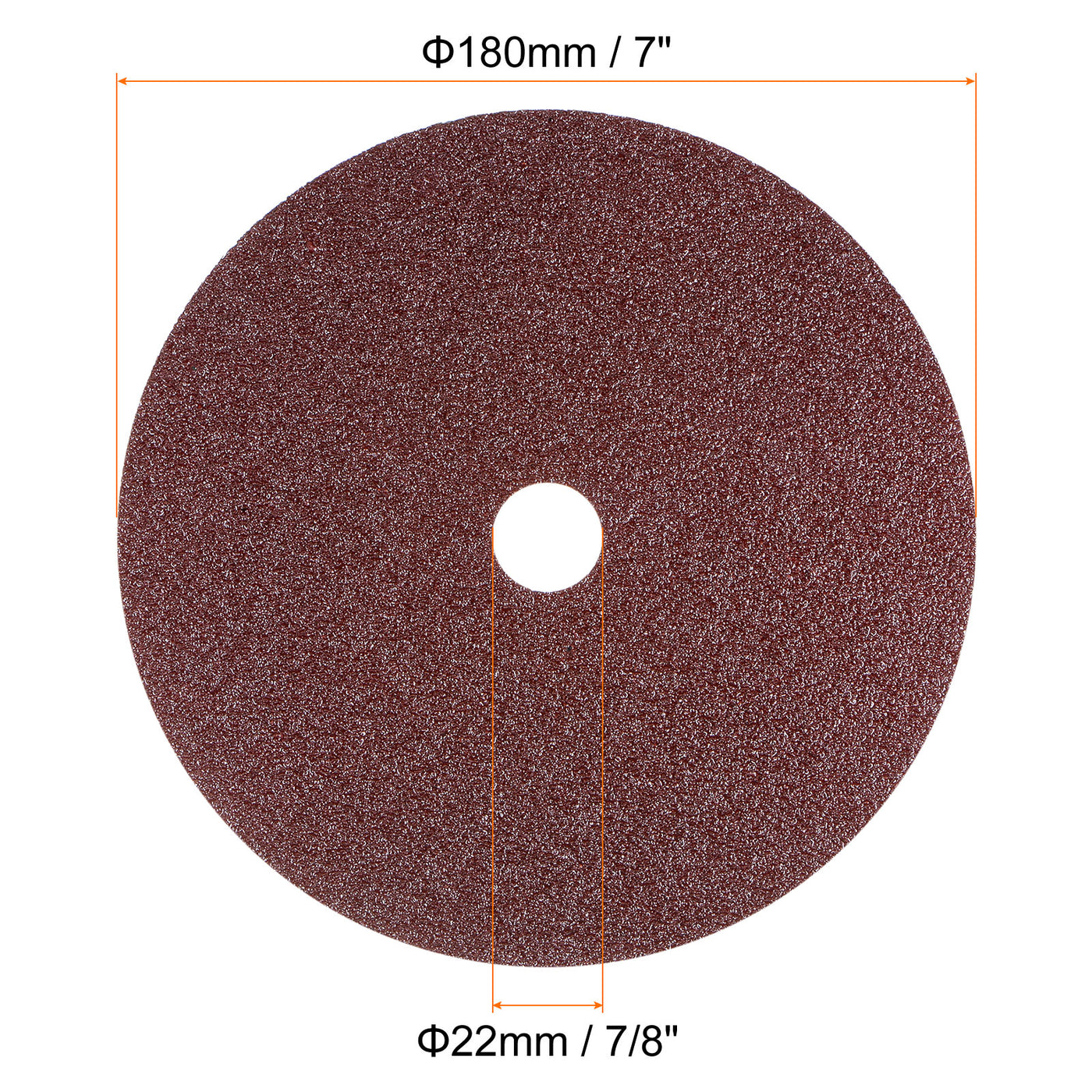 Harfington 25pcs 40 Grit Aluminum Oxide Resin Fiber Discs 7"x7/8" Abrasive Discs