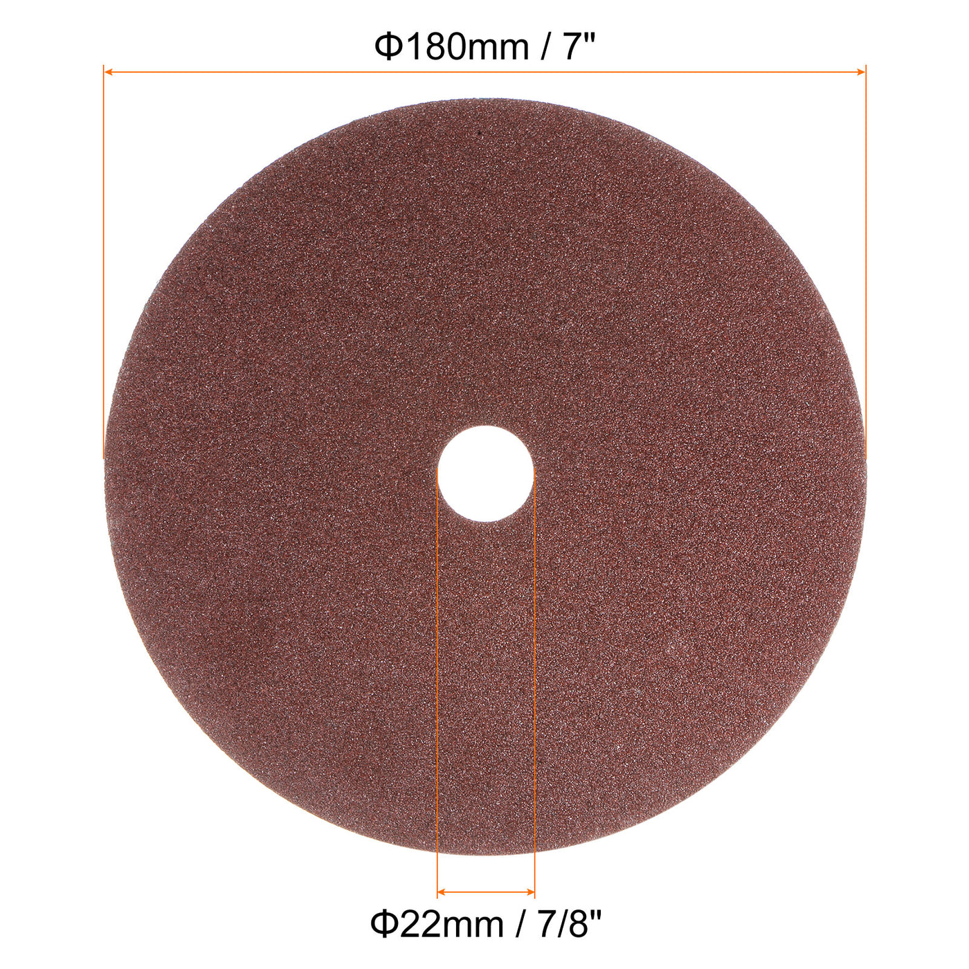 Harfington 25pcs 60 Grit Aluminum Oxide Resin Fiber Discs 7"x7/8" Abrasive Discs