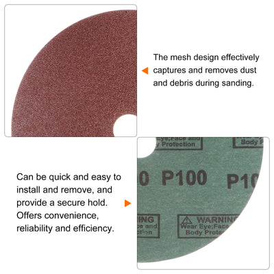 Harfington 25pcs 100 Grit Aluminum Oxide Resin Fiber Discs 7"x7/8" Abrasive Discs